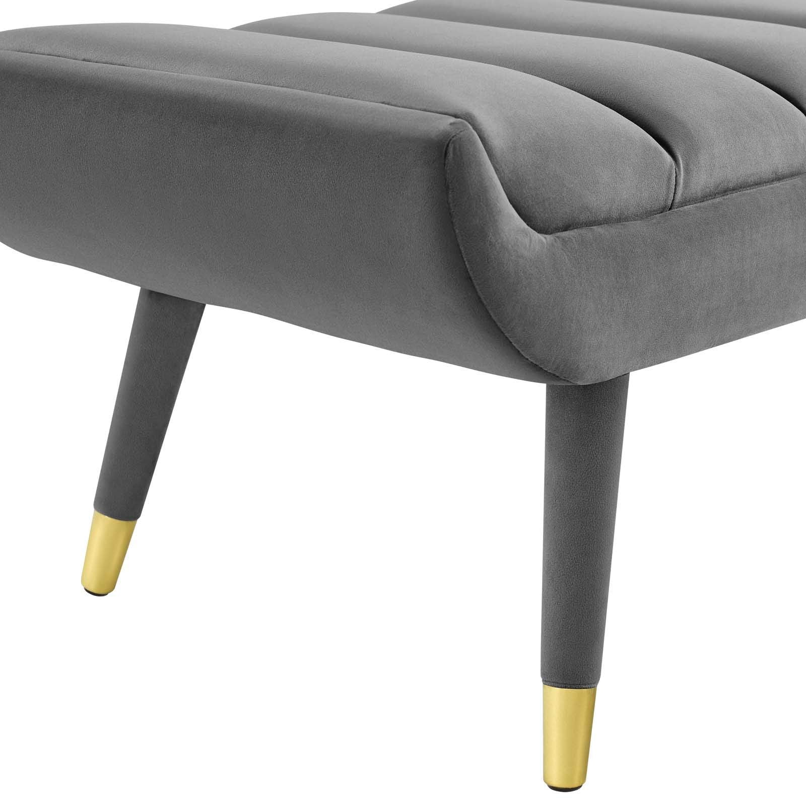home office desk chairs | CasaFoyer Guess Channel Tufted Accent Bench | Vintage Artisan Design | Sturdy Rubberwood Frame | Soft & Stain-Resistant Upholstery | Perfect for Living Room, Bedroom, Entryway | Gray | casafoyer.myshopify.com