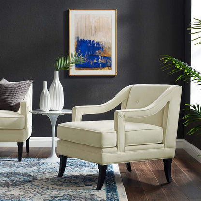 home office desk chairs | CasaFoyer Concur Performance Velvet Armchair | Sleek Design | Stain-Resistant | Plush Cushion | Machine Washable Cover | Solid Birch Legs | Modern & Mid-Century Decor | 331 lbs Weight Capacity | casafoyer.myshopify.com
