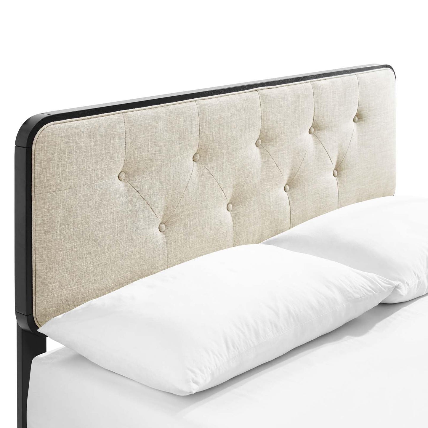 adjustable bed bases | CasaFoyer Bridgette Tufted Wood Full Platform Bed | Retro Charm | Mid-Century Style | Button Tufted Headboard | Durable Wood Frame | Splayed Legs | casafoyer.myshopify.com