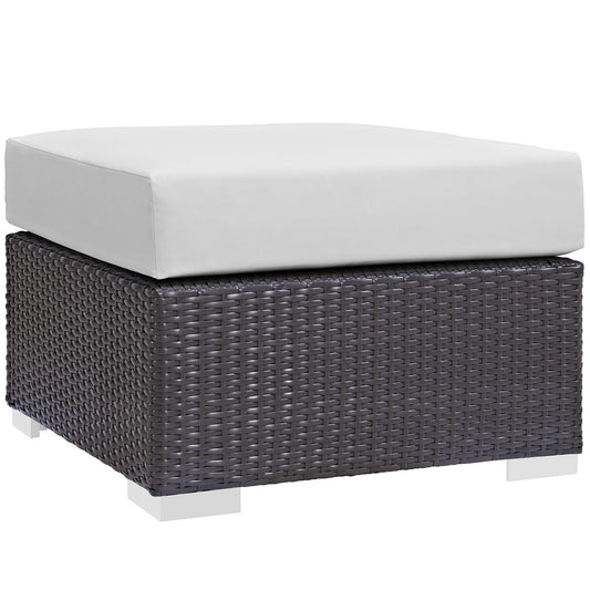 Ottoman | Convene Outdoor Sectional Ottoman | Durable Rattan & Aluminum Frame | All-Weather Cushions | Versatile Addition to Outdoor Collection | casafoyer.myshopify.com