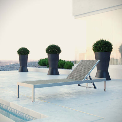 home office desk chairs | CasaFoyer Shore Chaise | Sleek & Stylish Outdoor Lounger | Anodized Aluminum Frame | Two-Tone Brown & Gray Rattan | Easy Assembly | Clear Wheels | Non-Marking Foot Caps | Comfortable & Versatile | casafoyer.myshopify.com