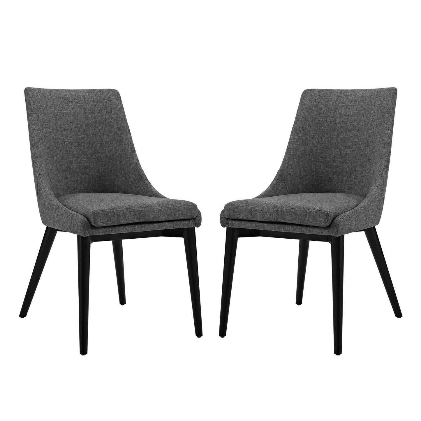 home office desk chairs | CasaFoyer Viscount Side Chair | Elegant Modern Design | Comfortable Foam Padding | Durable Polyester Upholstery | Sleek Black Wood Legs | Set of 2 | casafoyer.myshopify.com