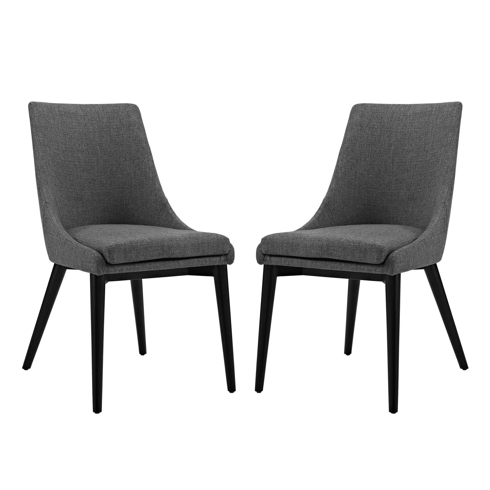 home office desk chairs | CasaFoyer Viscount Side Chair | Elegant Modern Design | Comfortable Foam Padding | Durable Polyester Upholstery | Sleek Black Wood Legs | Set of 2 | casafoyer.myshopify.com