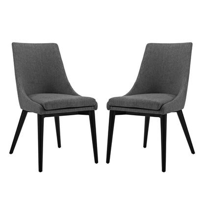home office desk chairs | CasaFoyer Viscount Side Chair | Elegant Modern Design | Comfortable Foam Padding | Durable Polyester Upholstery | Sleek Black Wood Legs | Set of 2 | casafoyer.myshopify.com
