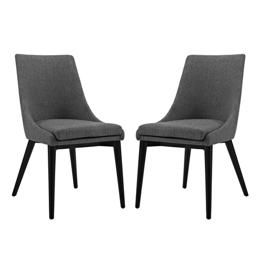home office desk chairs | CasaFoyer Viscount Side Chair | Elegant Modern Design | Comfortable Foam Padding | Durable Polyester Upholstery | Sleek Black Wood Legs | Set of 2 | casafoyer.myshopify.com