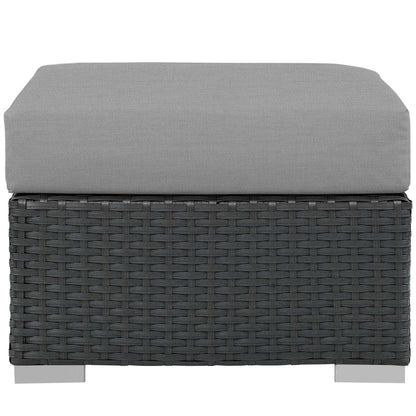 Ottoman | Sojourn Outdoor Patio Ottoman | Sturdy & Versatile Seating | Sunbrella Cushions | UV Protection | Patio, Backyard, Poolside | casafoyer.myshopify.com