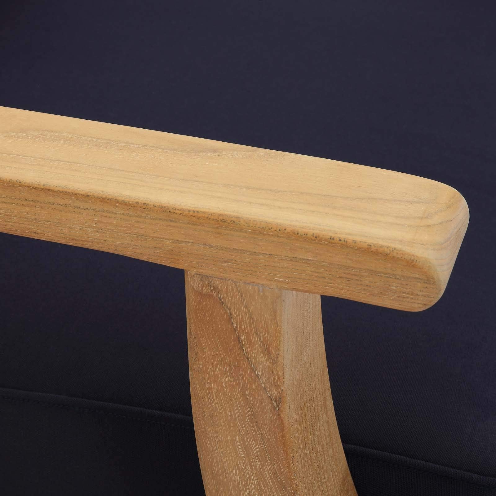 Chair | Marina Teak Wood Outdoor Patio Arm Chair | Luxury Design | Durable Teak Construction | All-Weather Cushions | Easy Maintenance | casafoyer.myshopify.com