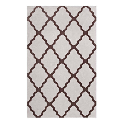 Carpet & Rugs | CasaFoyer Marja Moroccan Trellis Area Rug | Soft Polyester Microfiber | Luxurious Plush Texture | Stain-Resistant | Non-Shedding | Jute Fabric Bottom | 8x10 | Brown and Gray | casafoyer.myshopify.com
