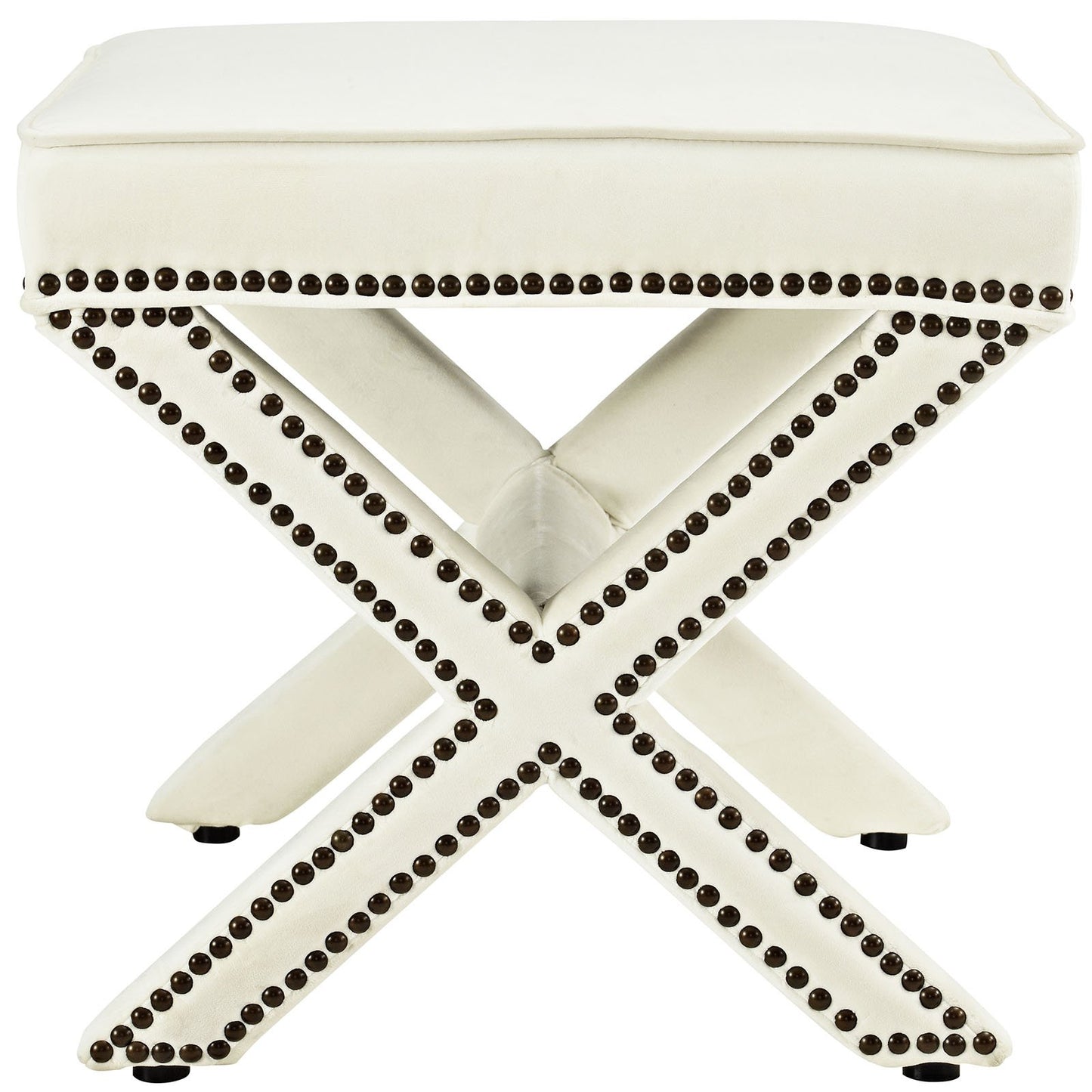 ottomans | CasaFoyer Rivet Bench | Exquisite Nailhead Trim | Luxurious Polyester Fabric | Plush Foam Padding | Ideal for Home or Apartment | Complete Set with Rivet Ottoman | casafoyer.myshopify.com