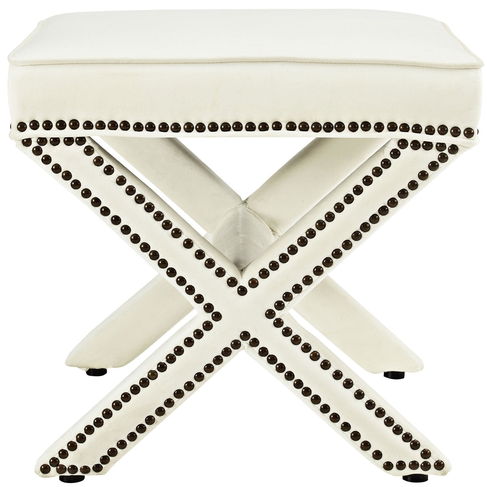 ottomans | CasaFoyer Rivet Bench | Exquisite Nailhead Trim | Luxurious Polyester Fabric | Plush Foam Padding | Ideal for Home or Apartment | Complete Set with Rivet Ottoman | casafoyer.myshopify.com