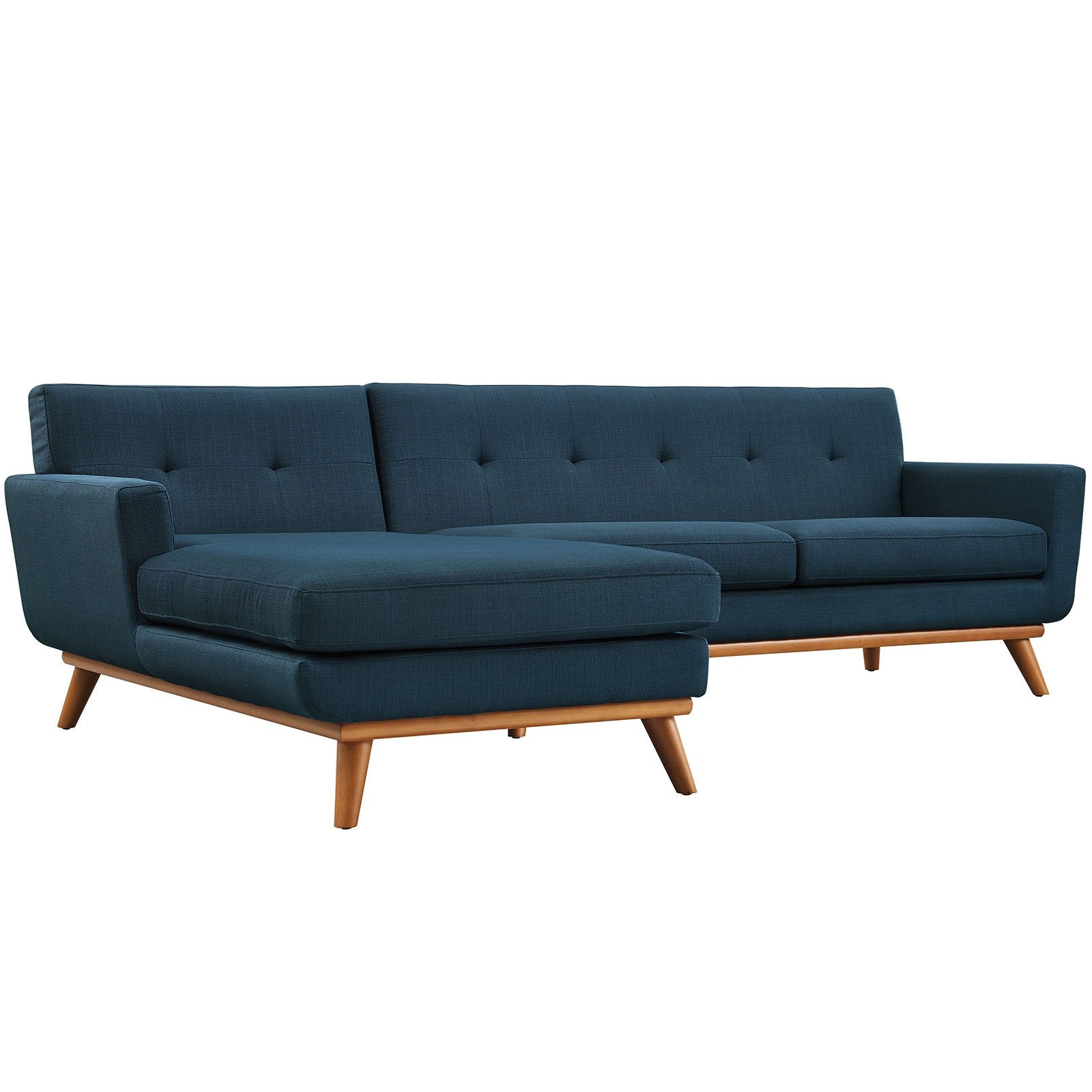 sofas | CasaFoyer Engage Living Room Set | Gently Curved Design | Dual Cushions | Stylish Upholstery with Button Detailing | Sturdy Frame | Rubberwood Legs | Includes Left-Arm Chaise & Right-Arm Loveseat | casafoyer.myshopify.com