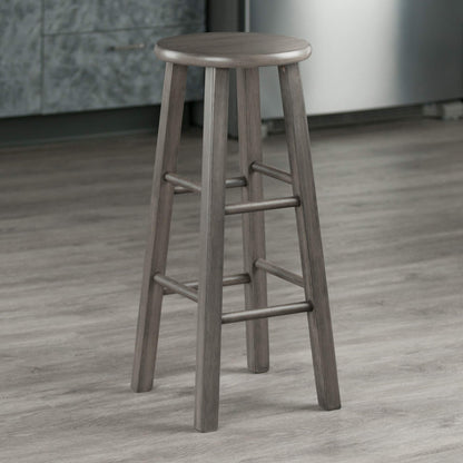 STOOL_SEATING | CasaFoyer  Wood Ivy Bar Stool | Farmhouse Charm | Weathered Finish | Stable & Comfortable | 220lbs Capacity | Versatile Stand/Side Piece | Rustic Gray | casafoyer.myshopify.com