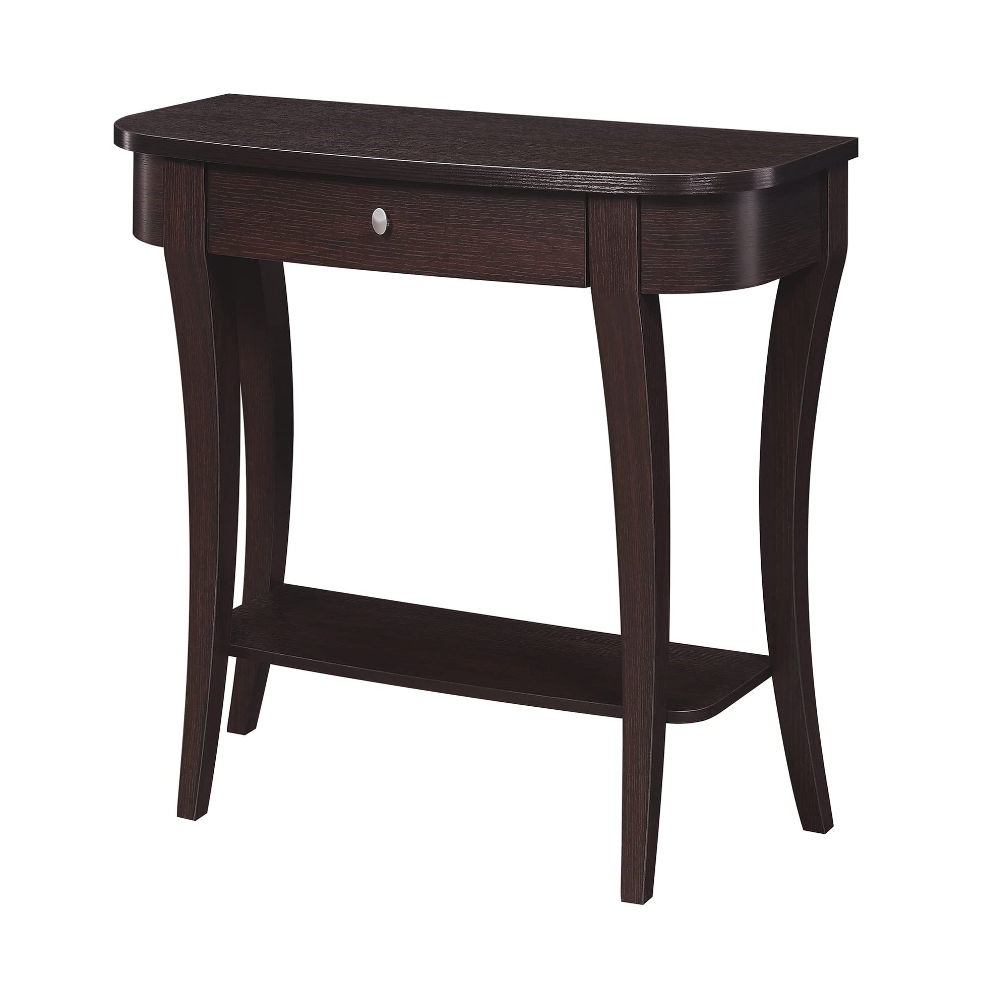 TABLE | Ergode Newport 1 Drawer Console Table | Contemporary Design | Timeless Elegance | Cabriole Legs | Stainless Steel Pulls | Functional Storage | Space-Saving Solution | casafoyer.myshopify.com