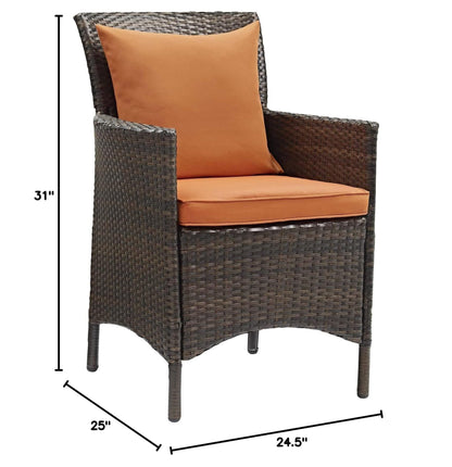 patio bistro sets | CasaFoyer Conduit Outdoor Patio Dining Armchair | Transitional Style | Durable Aluminum Frame | UV-Resistant Wicker Rattan | Comfortable Cushions | All-Weather Design | casafoyer.myshopify.com