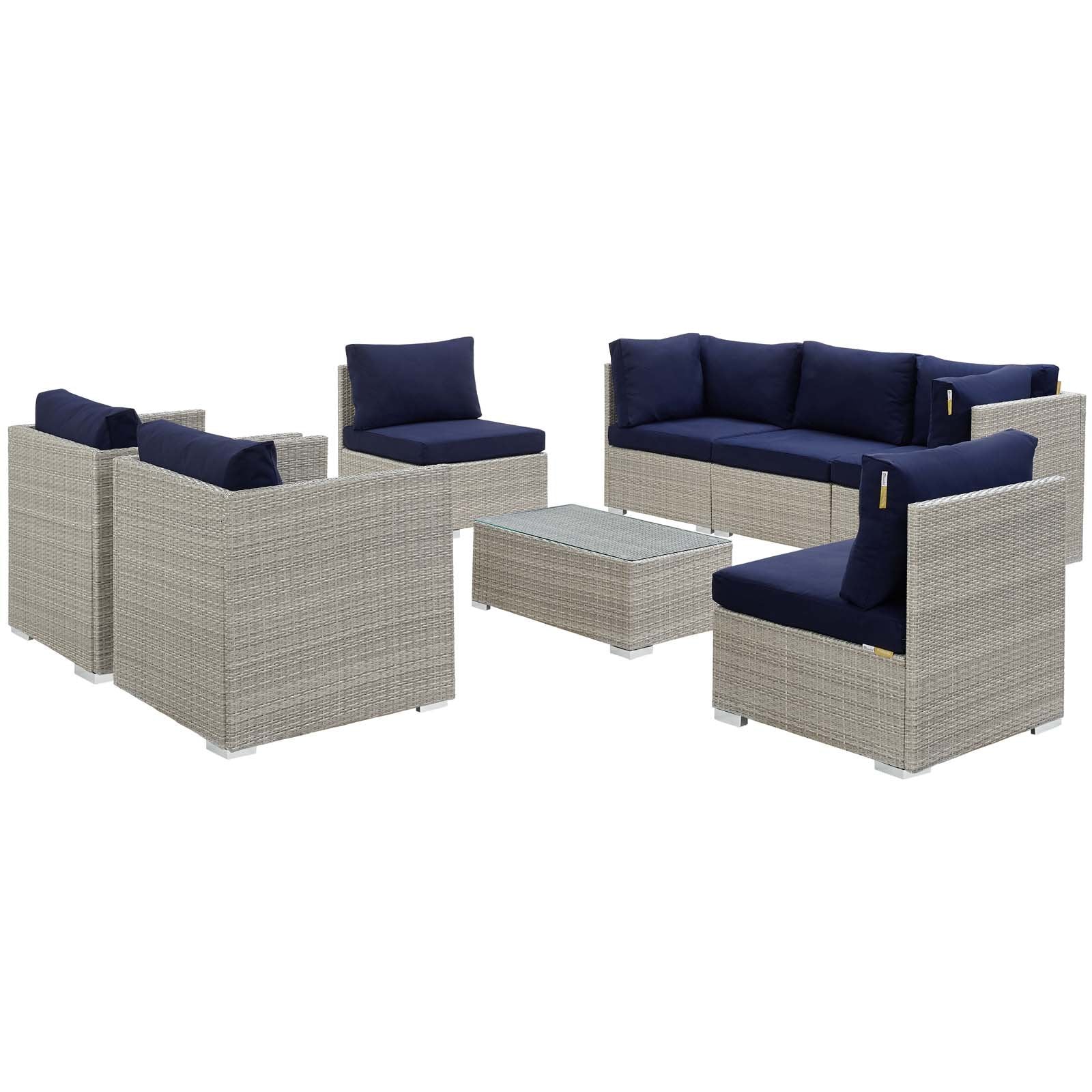 patio bistro sets | CasaFoyer Marina Teak Wood Outdoor Patio Furniture Sofa Sectional Set | Luxury | Durable | All-Weather Cushions | Modern Design | Easy Assembly | casafoyer.myshopify.com