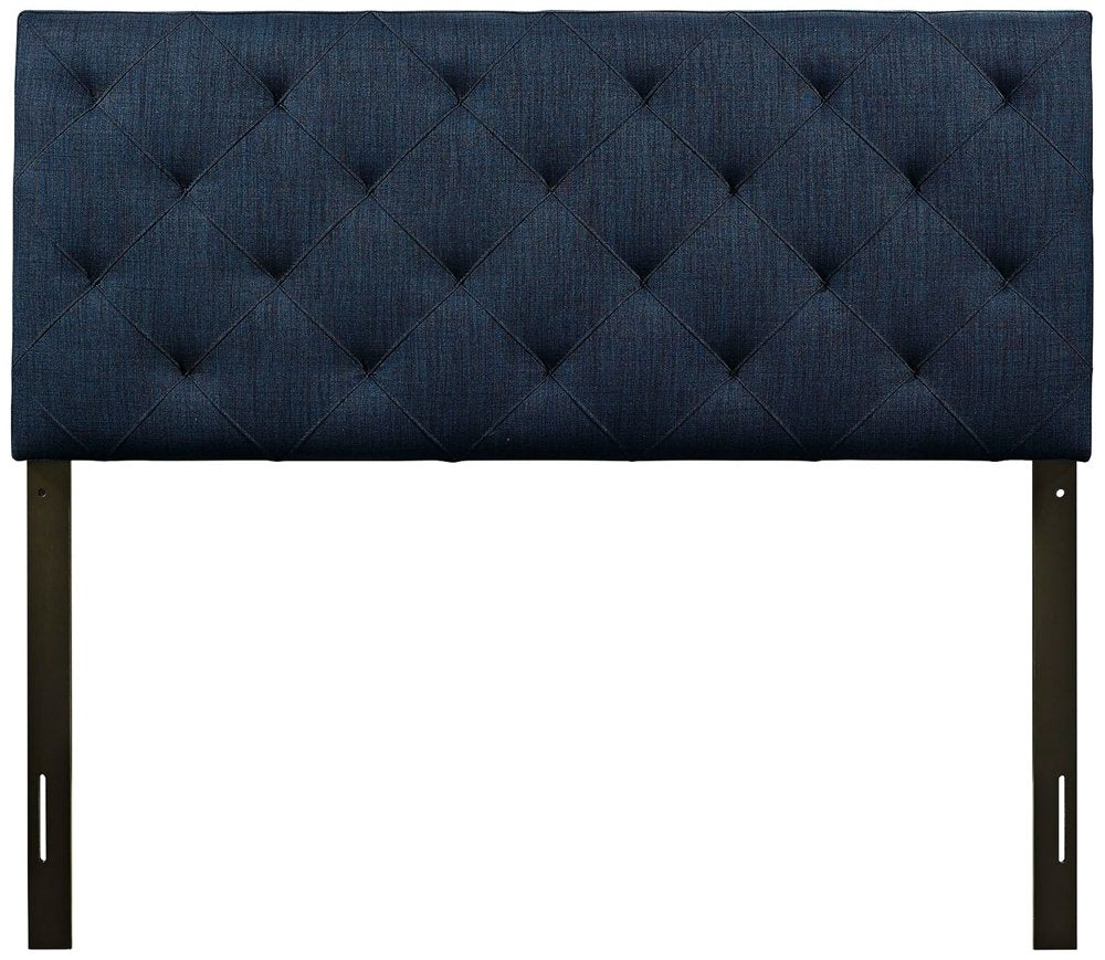 headboards | CasaFoyer Theodore Full Headboard | Timeless Charm | Deep Button Tufting | Sophisticated Design | Box Lines | Navy | casafoyer.myshopify.com