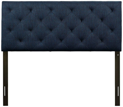 headboards | CasaFoyer Theodore Full Headboard | Timeless Charm | Deep Button Tufting | Sophisticated Design | Box Lines | Navy | casafoyer.myshopify.com