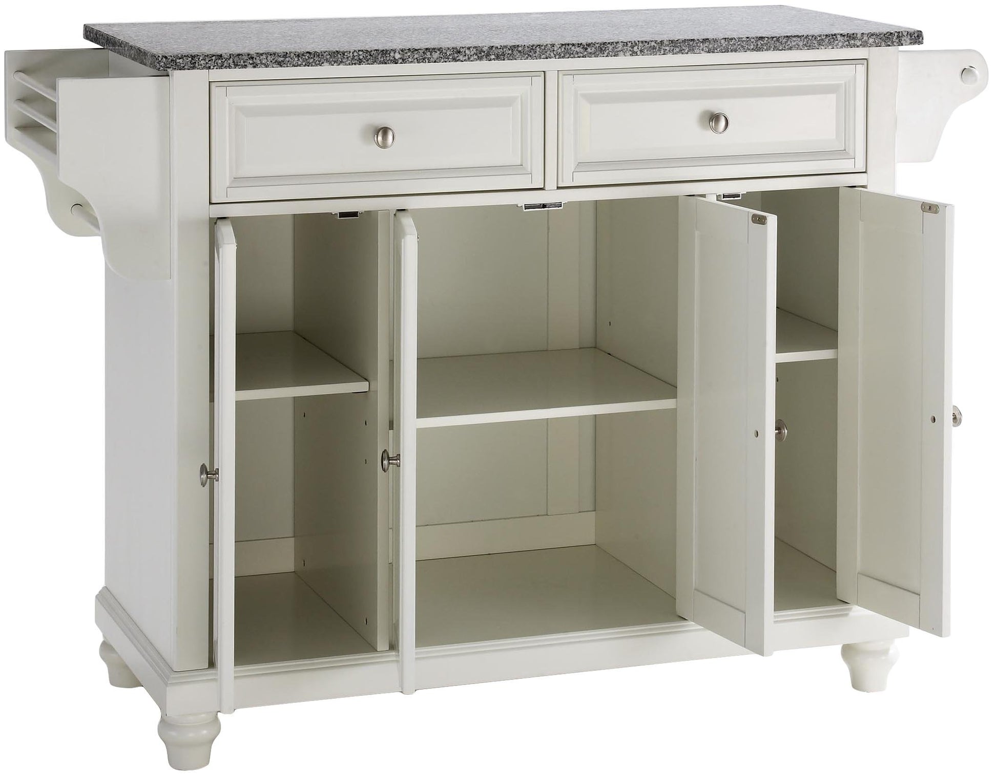 Kitchen Storage | Durable Solid Hardwood Kitchen Island | Elegant Raised Panel Doors | Ample Storage Space | White Finish | casafoyer.myshopify.com