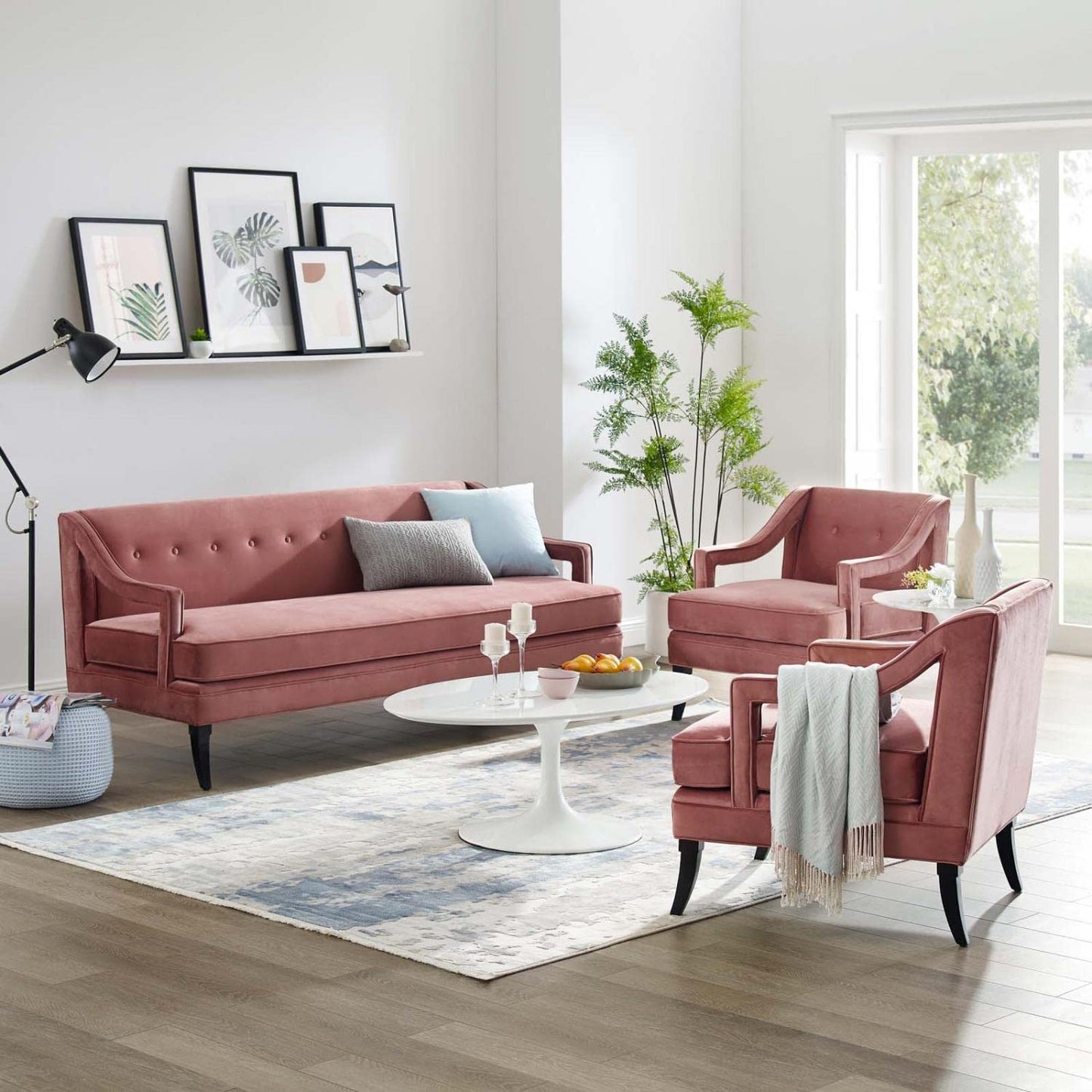 kitchen and dining room sets | CasaFoyer Concur Performance Velvet Living Room Set | Sleek Design | Stain-Resistant | Plush Cushions | Machine Washable Cover | Solid Birch Wood Legs | casafoyer.myshopify.com