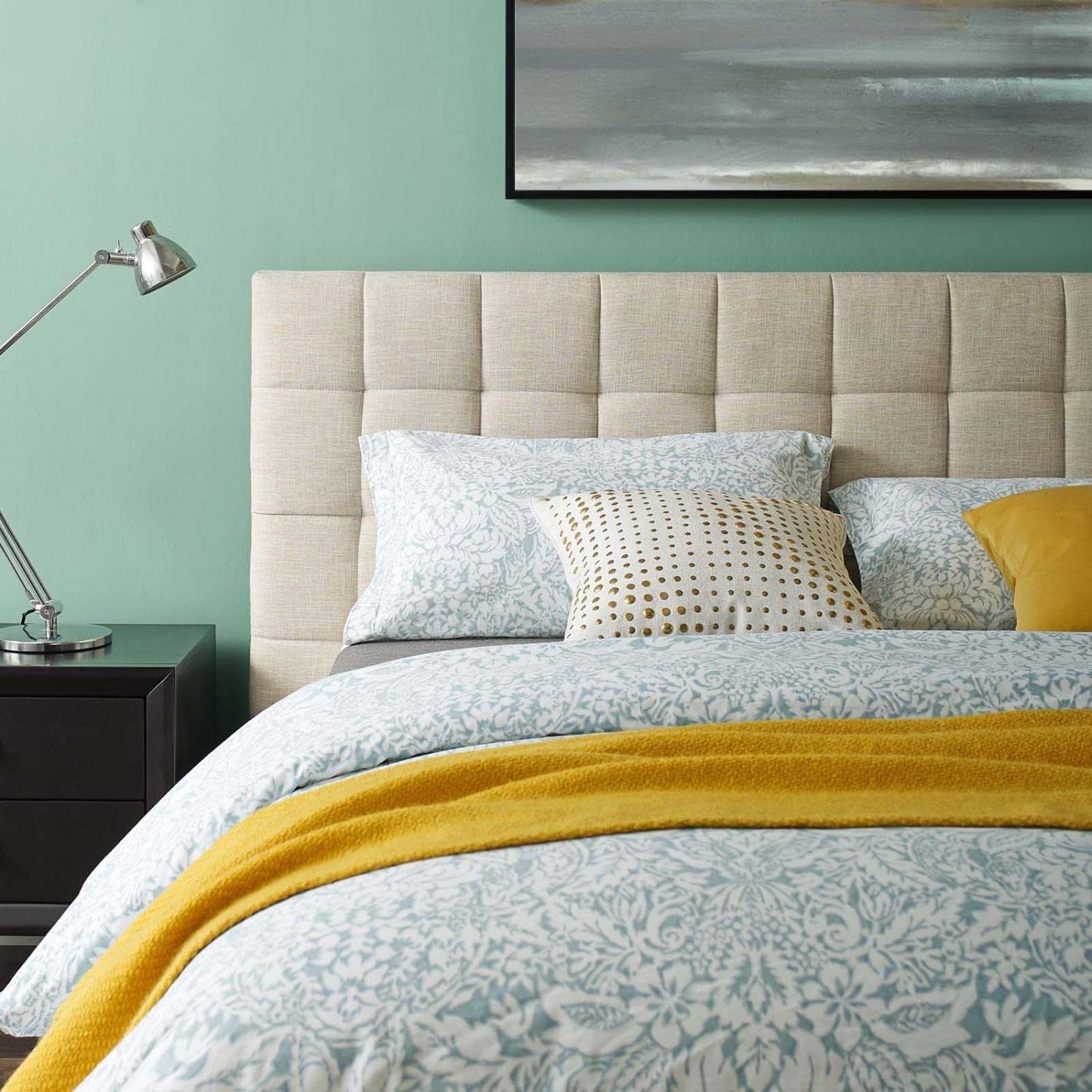 adjustable bed bases | CasaFoyer Julia Queen Platform Bed | Sturdy Plywood Frame | Biscuit Tufted Upholstery | Low-Profile Design | Wood Slat Support System | 800 lbs Capacity | casafoyer.myshopify.com