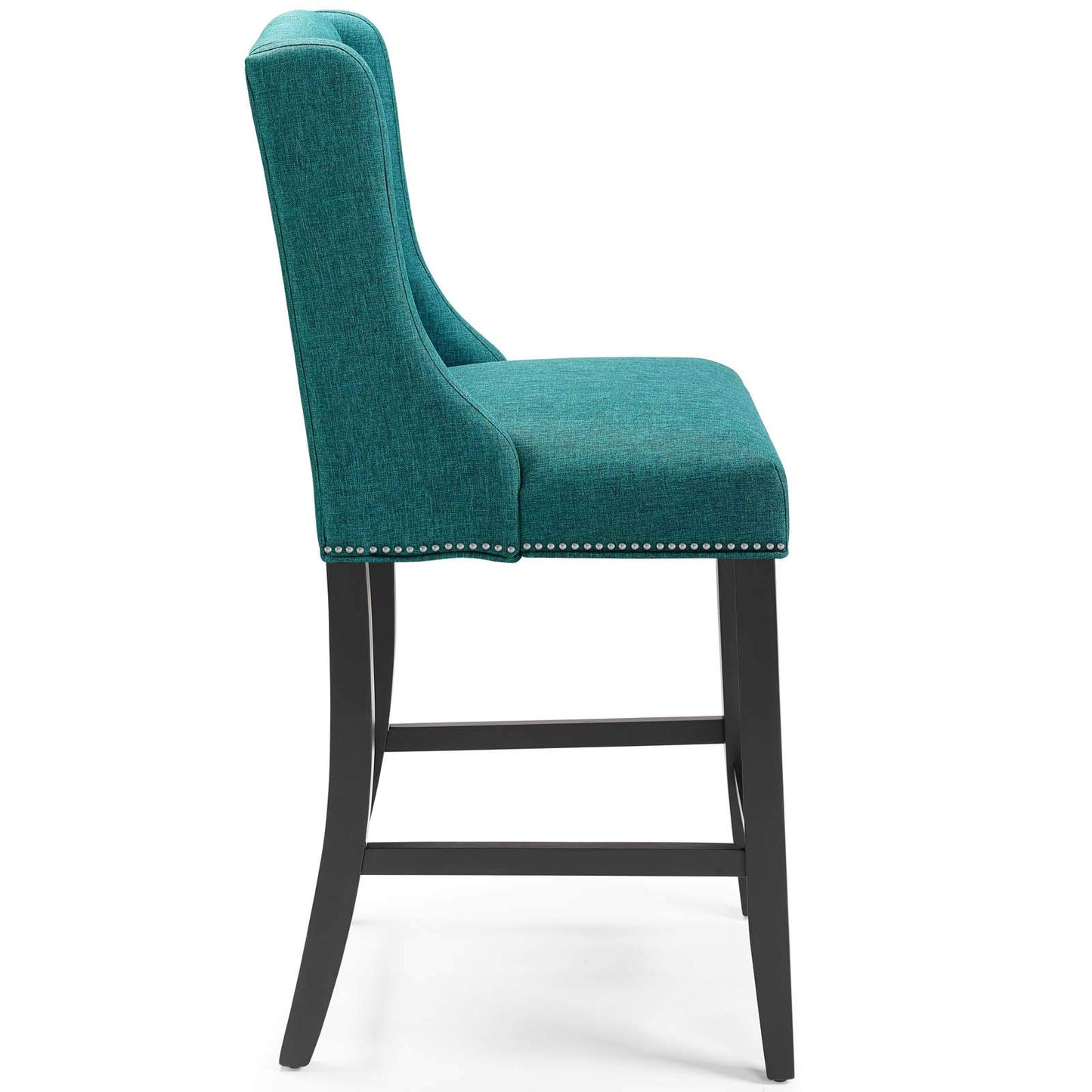 barstools | CasaFoyer Baron Upholstered Fabric Counter Stool - Teal | Contemporary Design | Nailhead Trim | Comfortable & Durable | 500 lb Weight Capacity | casafoyer.myshopify.com