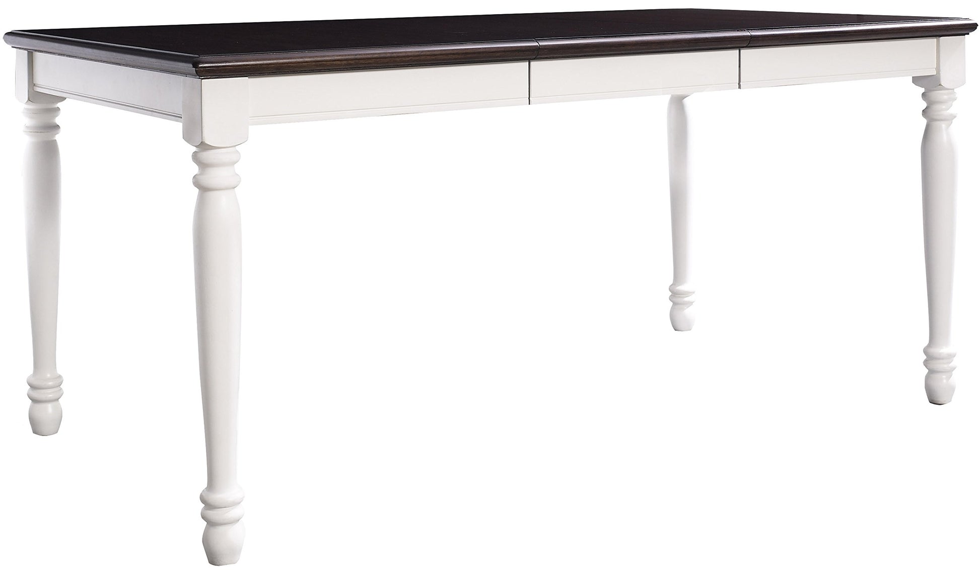 Dining Table | CasaFoyer Shelby 7 Piece Dining Set | Solid Hardwood & Wood Veneers | Seats 6 | Removable Leaf | Easy Assembly | Classic Design | Rubbed Antique Tabletop | White Finish | casafoyer.myshopify.com