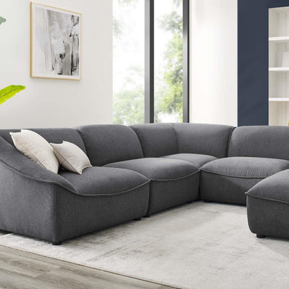 kitchen and dining room sets | CasaFoyer Comprise Upholstered 6-Piece Sectional Sofa | Ultimate Comfort & Relaxation | French Piping | Plush Seating | Solid Wood | Customizable | casafoyer.myshopify.com