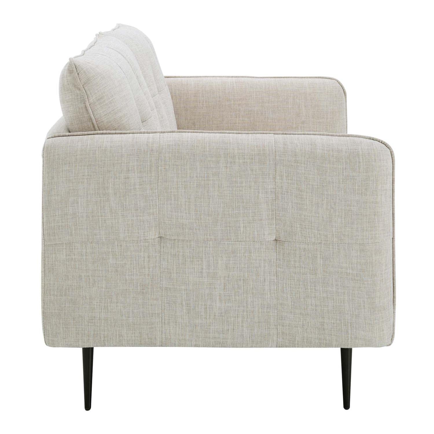 sofas | CasaFoyer Cameron Tufted Fabric Sofa | Contemporary Charm | Mid-Century Design | Soft Polyester | Optimal Comfort | Solid Wood Frame | Easy Assembly | Beige | casafoyer.myshopify.com