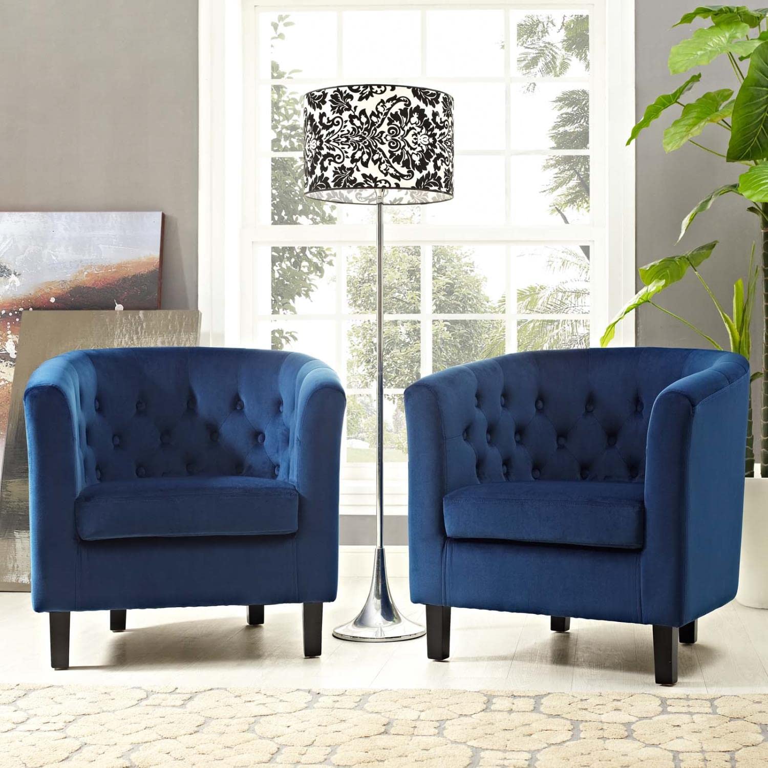 home office desk chairs | CasaFoyer Prospect Button Tufted Performance Velvet Upholstered Sofa Furniture Set | Luxury & Elegance | Classic Charm & Modern Twist | Plush Foam Padding | Stain-Resistant Velvet Upholstery | Durable Wood Construction | Includes 2 Armchairs | casafoyer.myshopify.com