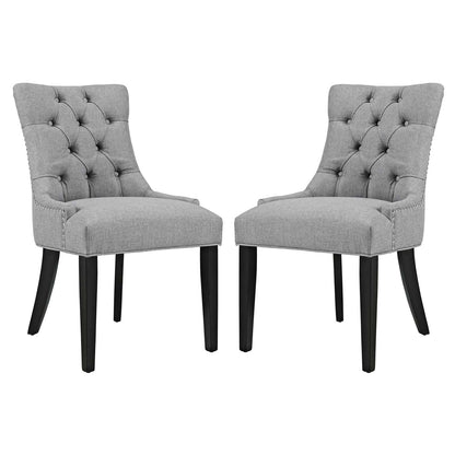 home office desk chairs | CasaFoyer Regent Dining Side Chair Set of 2 | Nostalgic Era Design | Tufted Buttons | Nailhead Trim | Plush Seat | Polyester Fabric | Non-Marking Foot Caps | Tapered Wood Legs | casafoyer.myshopify.com