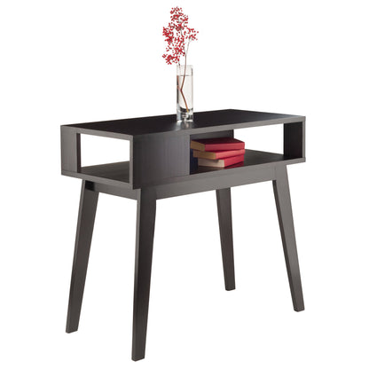 sofa tables | Ergode Thompson Console Table | Midcentury Modern Style | Solid Wood | Espresso Finish | Spacious Table Top & Shelf | Versatile & Elegant | 34W x 16D x 29.6H | casafoyer.myshopify.com