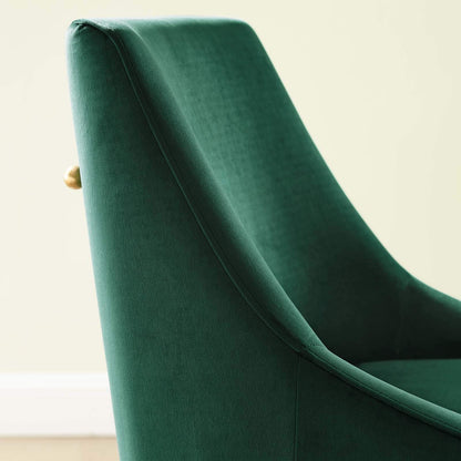 home office desk chairs | CasaFoyer Discern Performance Velvet Dining Chair | Elegant Design | Stain-Resistant Upholstery | Dense Foam Padding | Brushed Gold Legs | Versatile for Any Space | Comfortable & Durable | Green | casafoyer.myshopify.com