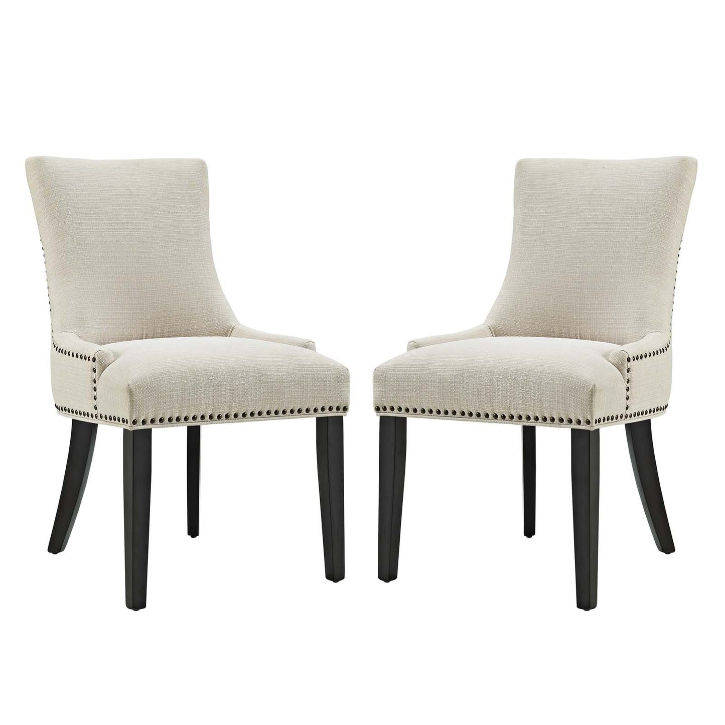 home office desk chairs | CasaFoyer Marquis Dining Side Chair Set of 2 | Elegant Hourglass Back | Nailhead Trim | Foam Cushioned | Polyester Upholstery | Non-Marking Foot Caps | Tapered Wood Legs | casafoyer.myshopify.com