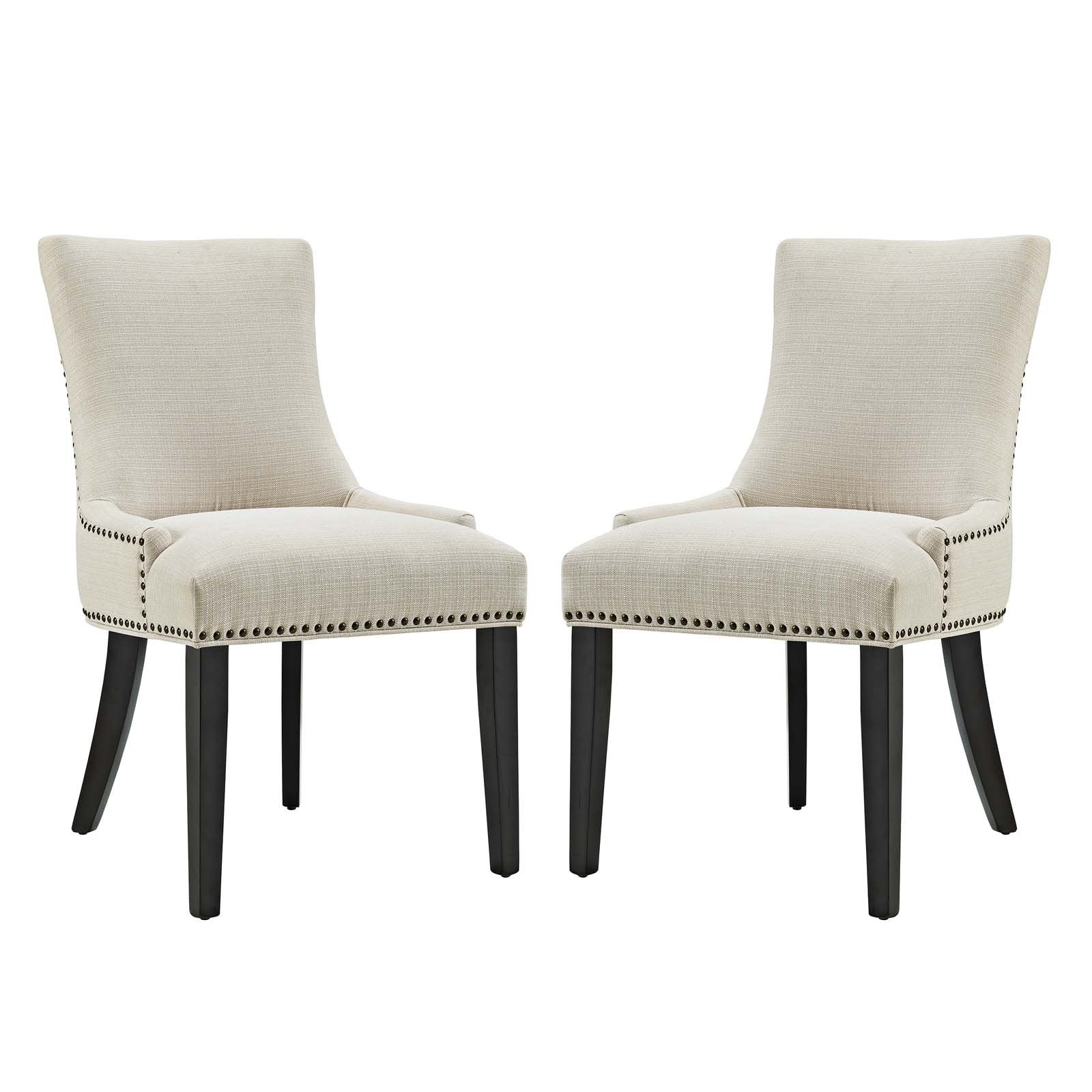home office desk chairs | CasaFoyer Marquis Dining Side Chair Set of 2 | Elegant Hourglass Back | Nailhead Trim | Foam Cushioned | Polyester Upholstery | Non-Marking Foot Caps | Tapered Wood Legs | casafoyer.myshopify.com