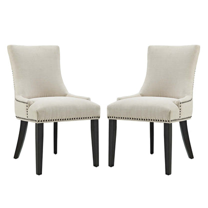 home office desk chairs | CasaFoyer Marquis Dining Side Chair Set of 2 | Elegant Hourglass Back | Nailhead Trim | Foam Cushioned | Polyester Upholstery | Non-Marking Foot Caps | Tapered Wood Legs | casafoyer.myshopify.com