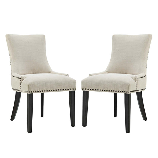 home office desk chairs | CasaFoyer Marquis Dining Side Chair Set of 2 | Elegant Hourglass Back | Nailhead Trim | Foam Cushioned | Polyester Upholstery | Non-Marking Foot Caps | Tapered Wood Legs | casafoyer.myshopify.com