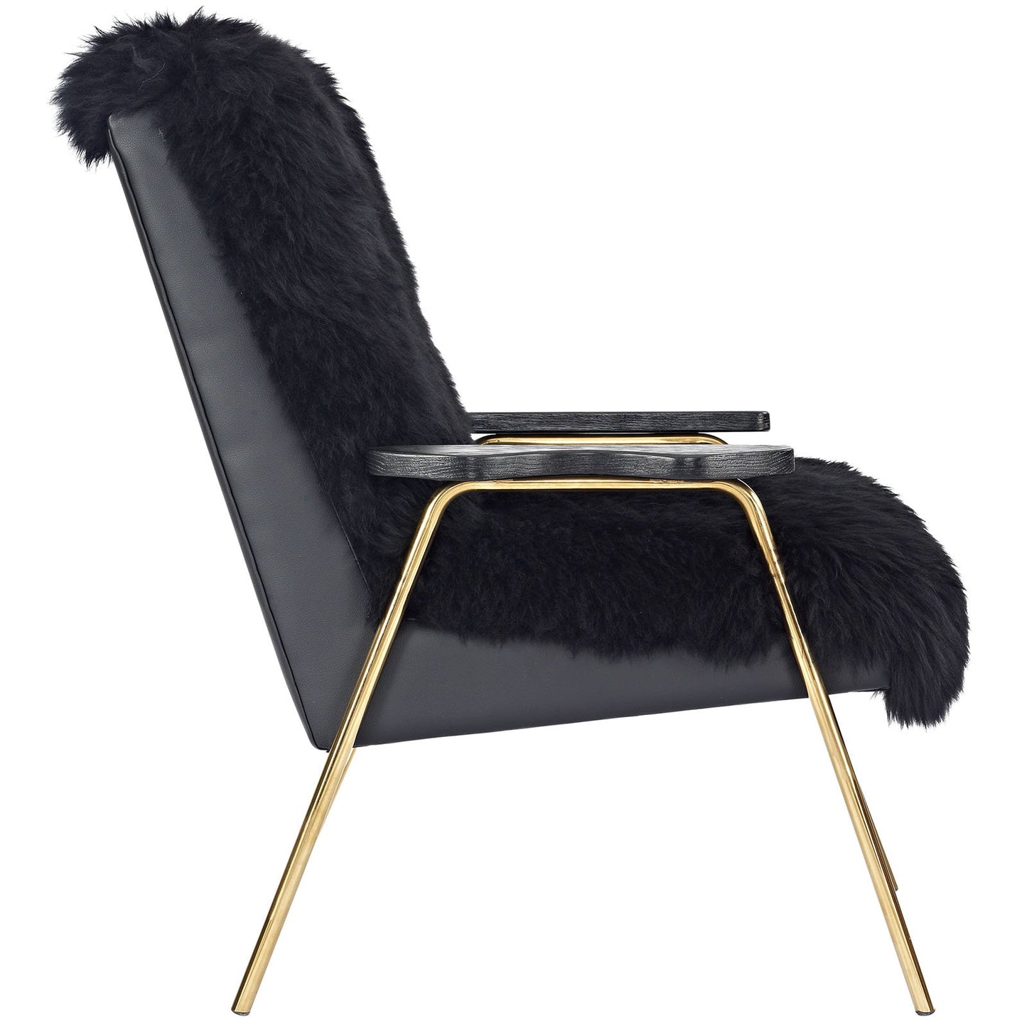 home office desk chairs | CasaFoyer Sprint Armchair | Luxurious Sheepskin | Foam Padding | Gold-Accented Legs | Solid Oak Armrests | Chic & Glamorous Vibe | casafoyer.myshopify.com