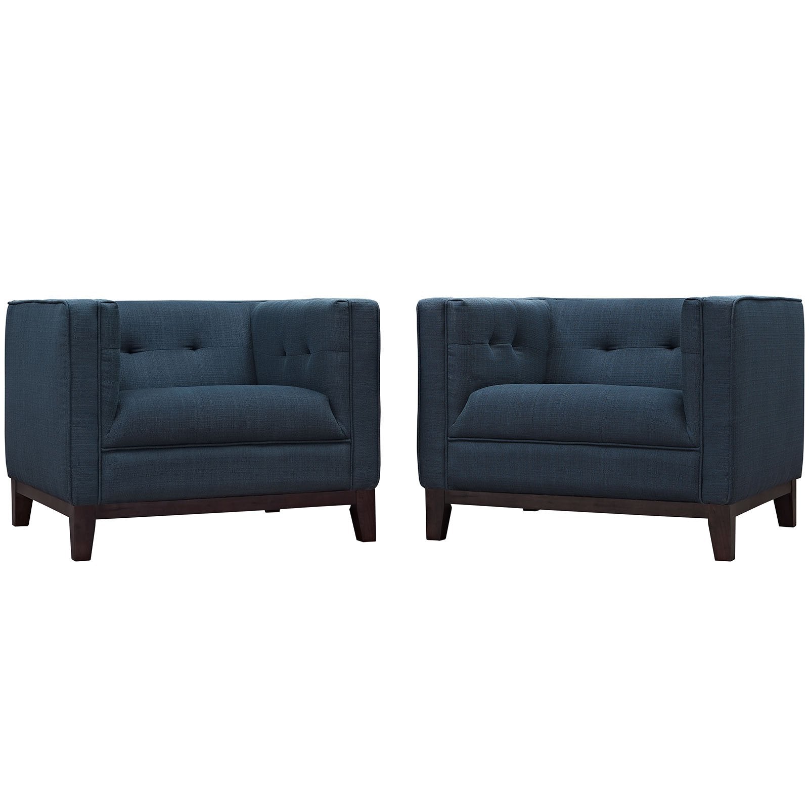 kitchen and dining room sets | CasaFoyer Serve Armchair Set of 2 | Timeless Design | Tufted Buttons | Polyester Upholstery | Walnut Legs | Ideal for Living Rooms & Lounges | casafoyer.myshopify.com