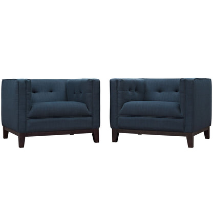 kitchen and dining room sets | CasaFoyer Serve Armchair Set of 2 | Timeless Design | Tufted Buttons | Polyester Upholstery | Walnut Legs | Ideal for Living Rooms & Lounges | casafoyer.myshopify.com