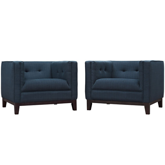 kitchen and dining room sets | CasaFoyer Serve Armchair Set of 2 | Timeless Design | Tufted Buttons | Polyester Upholstery | Walnut Legs | Ideal for Living Rooms & Lounges | casafoyer.myshopify.com