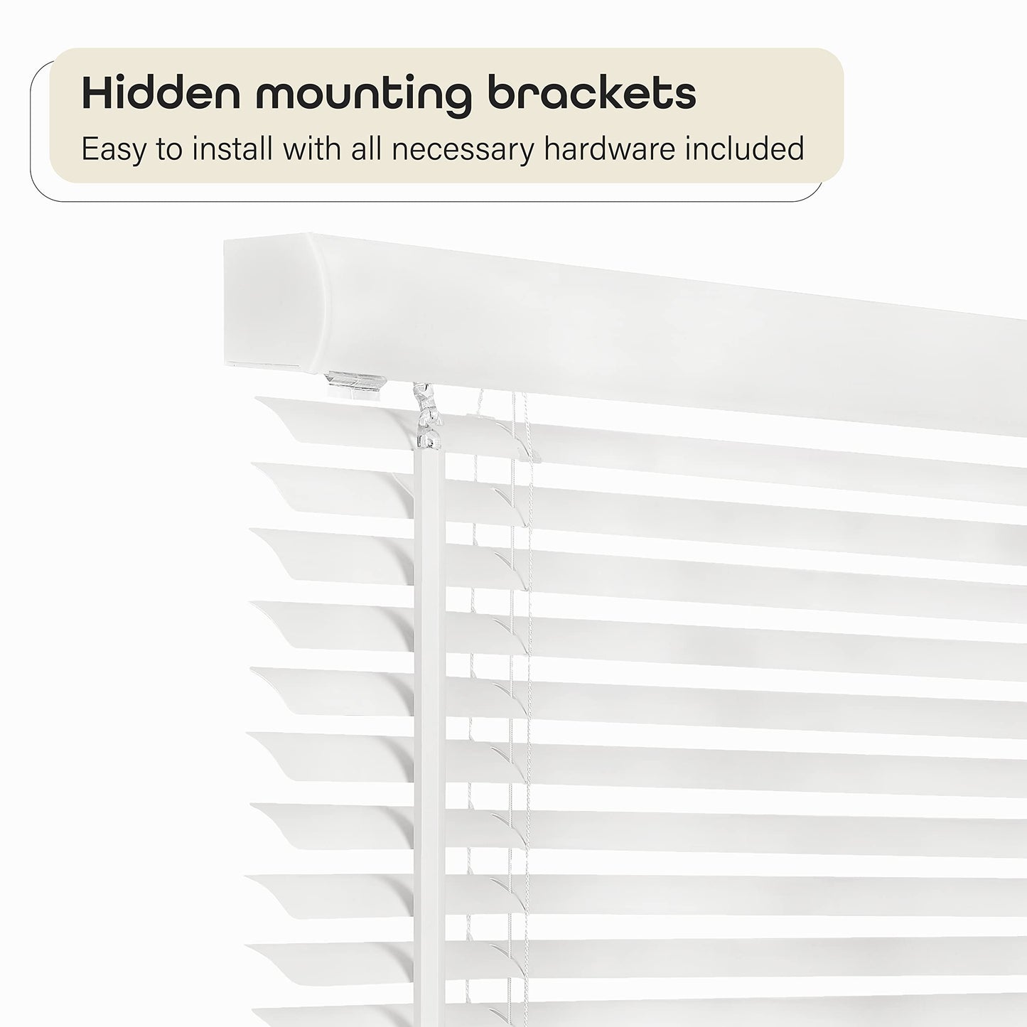 window treatment horizontal blinds | CasaFoyer Cordless GII Morningstar 1 PVC Blind | Privacy, Fade Resistant | Easy to Operate | 42x64 White | casafoyer.myshopify.com