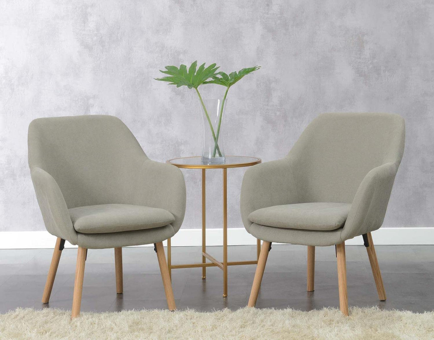 TABLE | CasaFoyer Take a Seat Charlotte Accent Chair | Stylish & Versatile | Solid Red Oak Legs | Linen Fabric | Detachable Foam Cushion | Perfect for Relaxation, Decor & Extra Seating | Mix & Match with Additional Chairs | casafoyer.myshopify.com