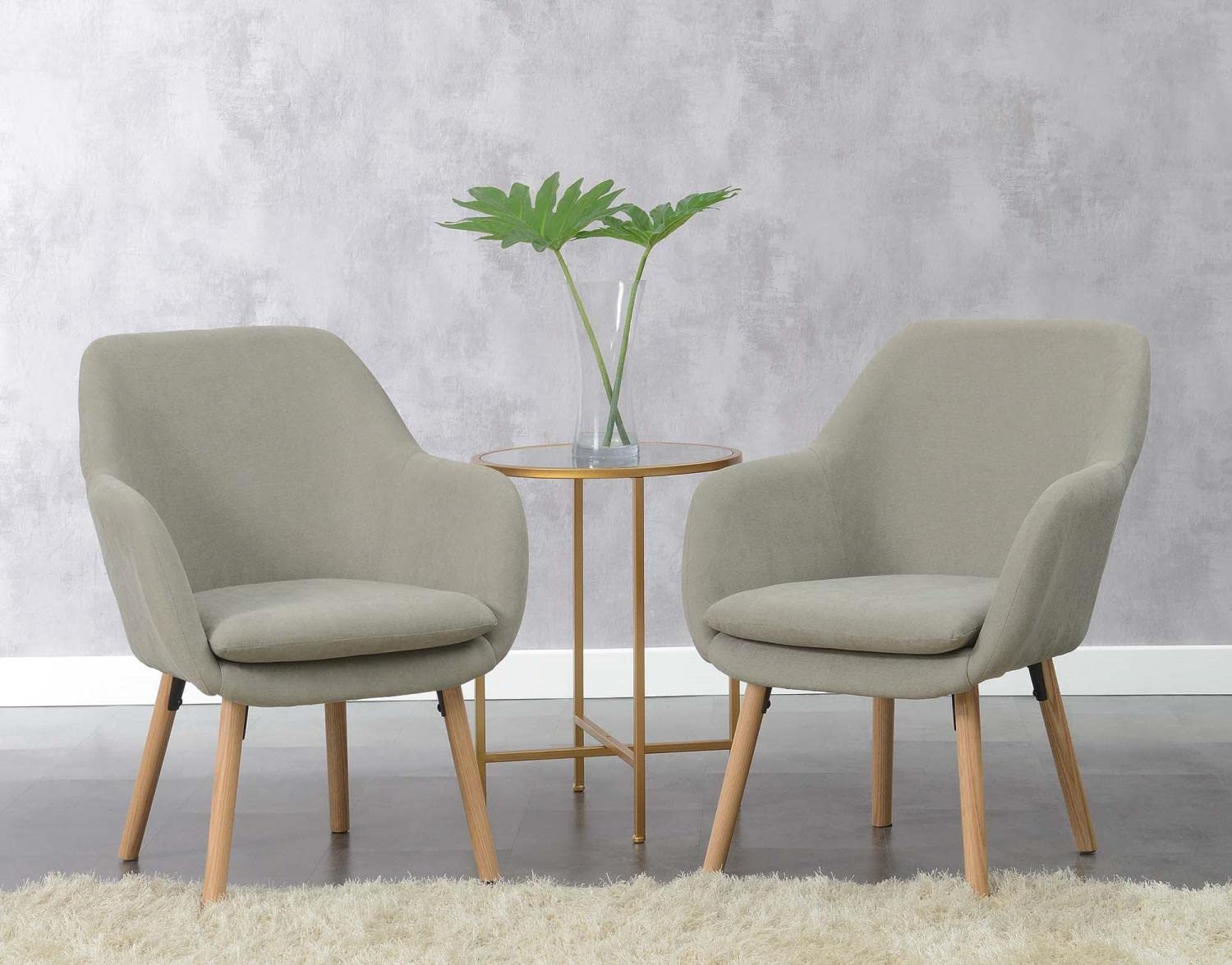 TABLE | CasaFoyer Take a Seat Charlotte Accent Chair | Stylish & Versatile | Solid Red Oak Legs | Linen Fabric | Detachable Foam Cushion | Perfect for Relaxation, Decor & Extra Seating | Mix & Match with Additional Chairs | casafoyer.myshopify.com