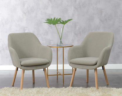 TABLE | CasaFoyer Take a Seat Charlotte Accent Chair | Stylish & Versatile | Solid Red Oak Legs | Linen Fabric | Detachable Foam Cushion | Perfect for Relaxation, Decor & Extra Seating | Mix & Match with Additional Chairs | casafoyer.myshopify.com
