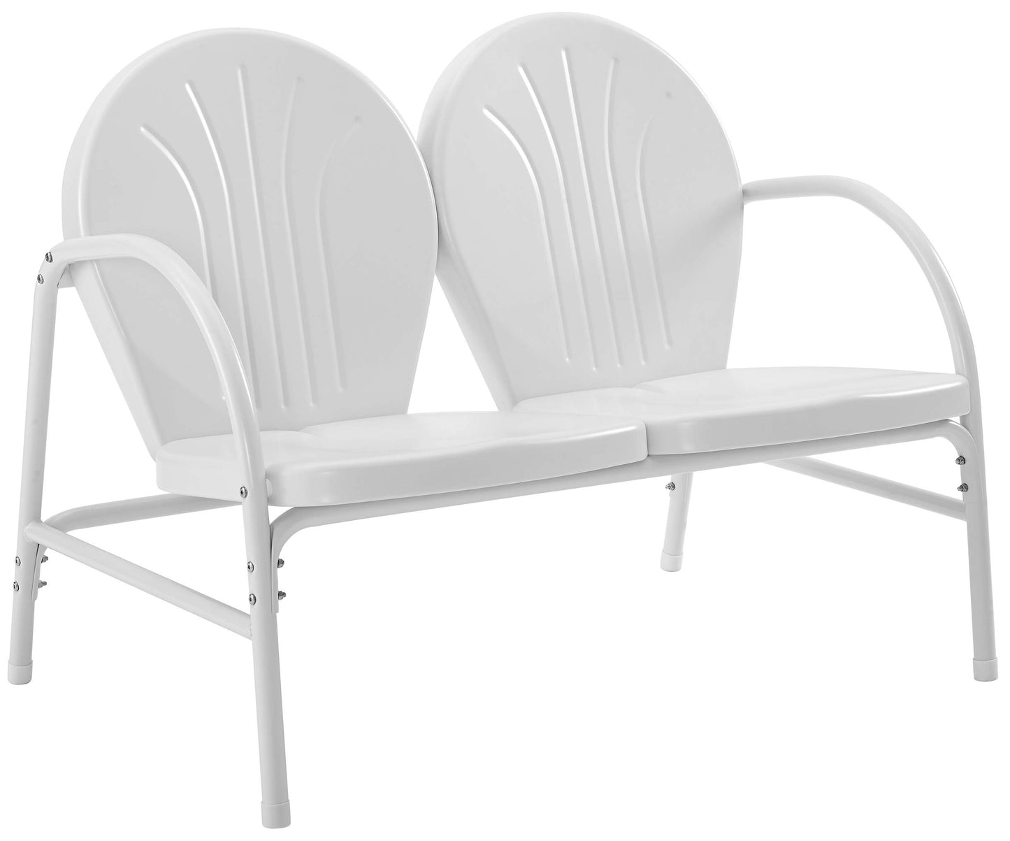 Sofa & chair Sets | Griffith Metal Outdoor Loveseat | Durable Steel Construction | Ultimate Relaxation | White Finish | casafoyer.myshopify.com