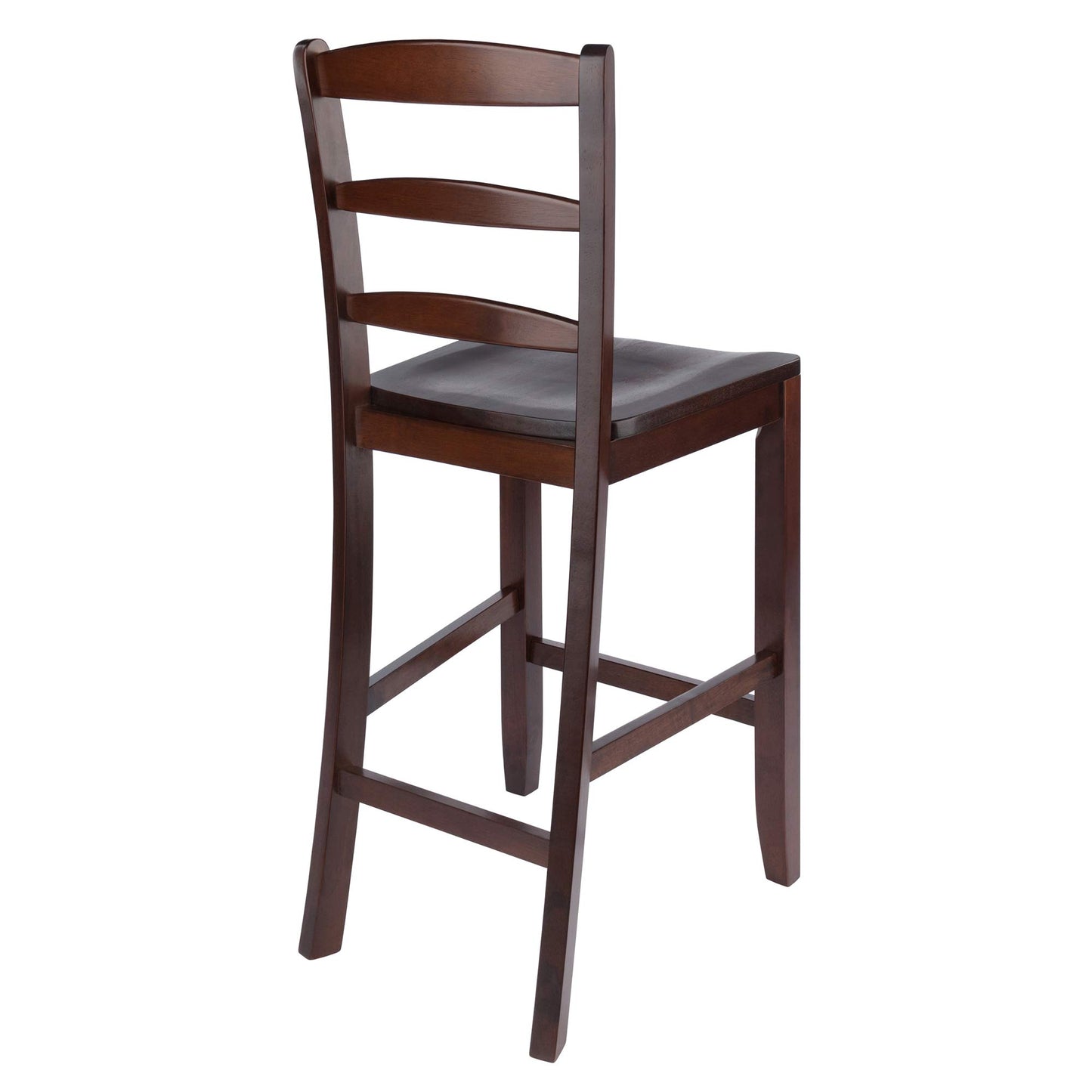 STOOL_SEATING | CasaFoyer  Wood Benjamin Ladder-Back Counter Stools | Set of 2 | Walnut Finish | Rustic to Modern Decor | 24.02 Seat Height | Solid Wood | Easy Assembly | Replacement Parts | 16.44 W x 19.67 D x 39.44 H | 29.5 lbs | casafoyer.myshopify.com