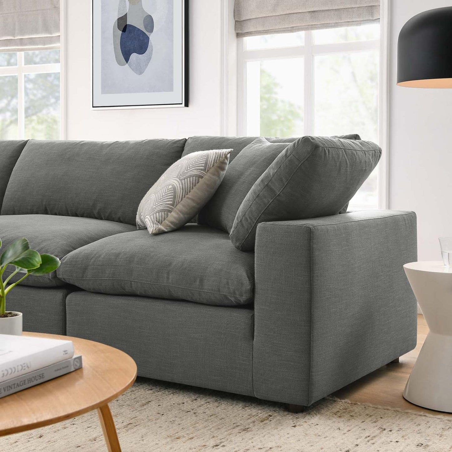kitchen and dining room sets | CasaFoyer Commix Plush Comfort Sectional Sofa Set | Elegant Design | Soft Fabric | Down Filled Cushions | Ideal for Living Room, Family Room, or Game Room | Gray | casafoyer.myshopify.com