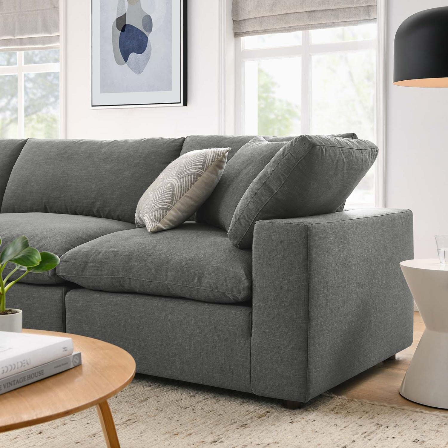 kitchen and dining room sets | CasaFoyer Commix Plush Comfort Sectional Sofa Set | Elegant Design | Soft Fabric | Down Filled Cushions | Ideal for Living Room, Family Room, or Game Room | Gray | casafoyer.myshopify.com