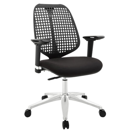 home office desk chairs | CasaFoyer Reverb Office Chair | Ergonomic Design | Adjustable Height, Tilt & Armrests | Stylish & Comfortable | Aluminum Base | Black | casafoyer.myshopify.com