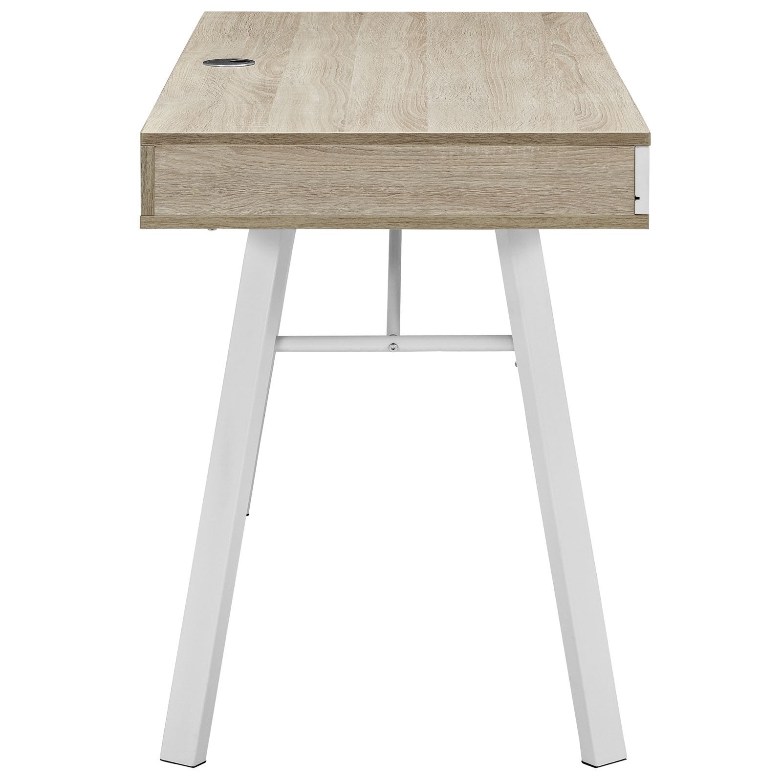 home office desks | Stir Office Desk | Storage Drawers | A-Frame Legs | Cord Holes | Oak Finish | casafoyer.myshopify.com